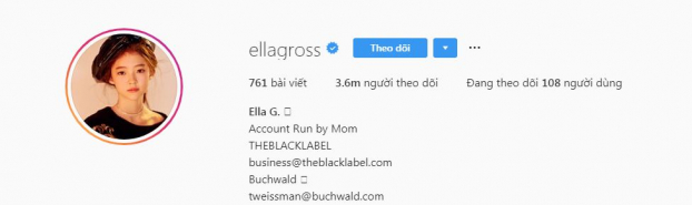   Ella Gross sở hữu lượt đăng ký theo dõi không kém gì các ngôi sao đình đám  