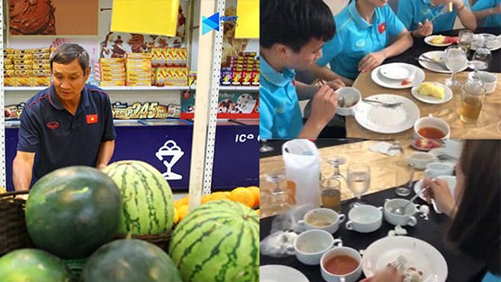  HLV Mai Đức Chung phải tự đi siêu thị mua thêm hoa quả để cải thiện bữa ăn cho các cầu thủ đội tuyển bóng đá nữ  