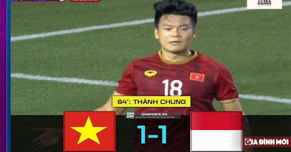   Xem tình huống Thành Chung đánh đầu ghi bàn gỡ hòa cho U22 Việt Nam  