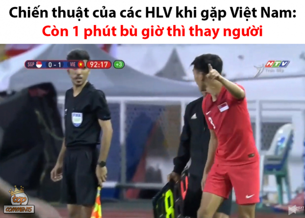   Sự trùng hợp hài hước trong các trận U22 Việt Nam gặp Lào và Singapore (Ảnh: Top comments)  