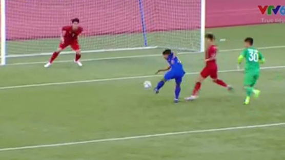   Xem lại pha ghi bàn khiến Việt Nam thủng lưới lần 2 trong hiệp 1 trận đấu vớ U22 Thái Lan  