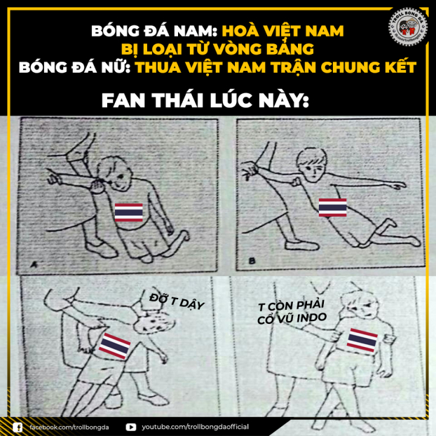   Bức ảnh chế tâm trạng của CĐV Thái Lan lúc này (Ảnh: Troll bóng đá)  