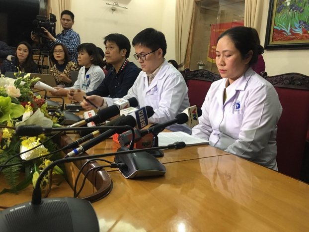   Bà Trần Liên Hương, Phó GĐ Bệnh viện Xanh Pôn thông tin tới báo chí.  