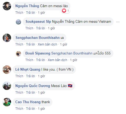 Tiền đạo Lào đăng Facebook chúc mừng HLV Park Hang-seo và học trò vô địch SEA Games 2