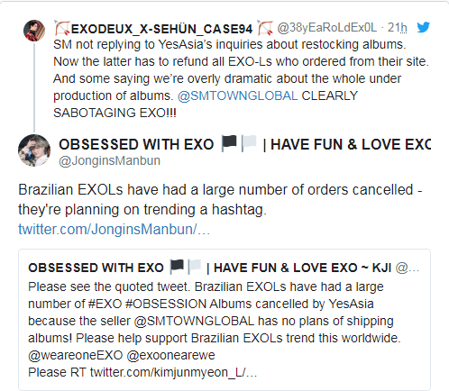 Không thể mua được album Obsession, fan phẫn nộ chỉ trích: 'SM đang hủy hoại EXO à?' 4