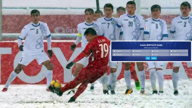   Bình chọn Bàn thắng biểu tượng VCK U23 châu Á: Quang Hải cạnh tranh với tiền đạo Iran  