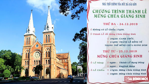   Giờ lễ Giáng sinh tại các nhà thờ ở Sài Gòn năm 2019 đầy đủ, chi tiết nhất  