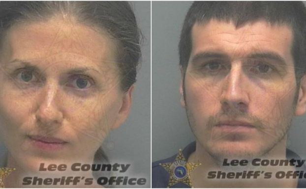   Vợ chồng nhà O'Leary đã bị bắt vì ngộ sát con. (Ảnh: Lee County Sheriff's Office)  