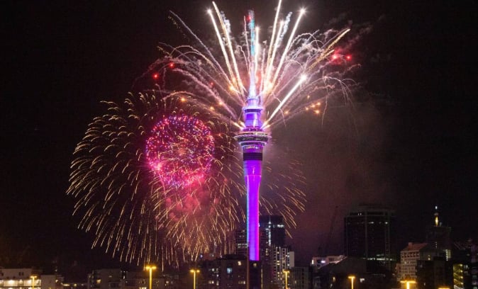   Màn pháo hoa ấn tượng tại Auckland, New Zealand (Ảnh internet)  