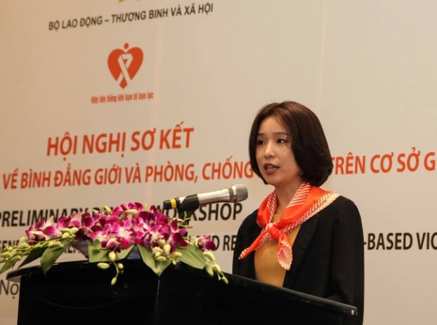   Bà Rah Mi Hye – Phó Giám đốc quốc gia Cơ quan hợp tác quốc tế Hàn Quốc tại Việt Nam phát biểu tại Hội nghị  