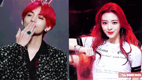   Idol Kpop để tóc đỏ: V (BTS) đẹp như tiên tử, mỹ nam EXO sexy không ai sánh bằng  