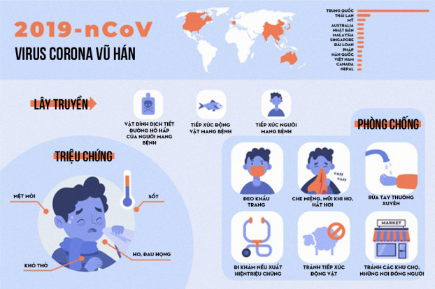 [Infographic] Triệu chứng nhiễm virus Corona và cách phòng tránh 0