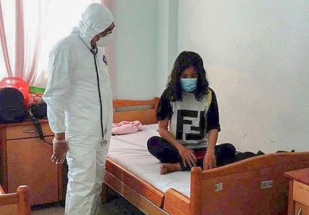   Nữ nhân viên lễ tân ở Khánh Hòa nhiễm virus Corona điều trị tại BV Nhiệt đới Nha Trang.  