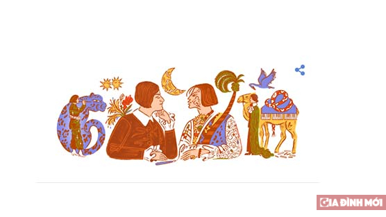   Google Doodle vinh danh kỷ niệm 151 năm ngày sinh của bà Else Lasker-Schüler  