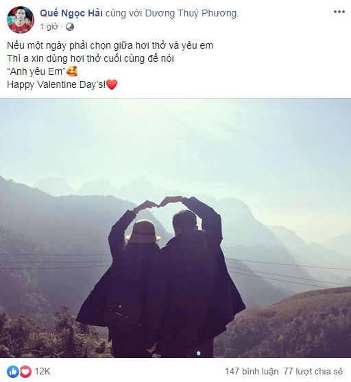 Cầu thủ Việt Nam khoe ảnh hạnh phúc ngày Valentine 1