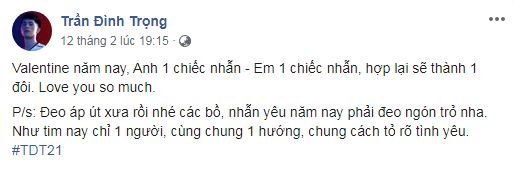 Cầu thủ Việt Nam khoe ảnh hạnh phúc ngày Valentine 3