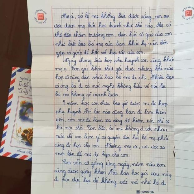 Rơi nước mắt đọc thư bé 11 tuổi gửi mẹ: Con mong mẹ luôn hạnh phúc và đừng quên con mẹ nhé 0