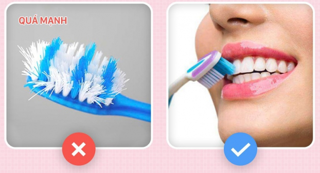  Kỹ thuật đánh răng không đúng, đánh răng quá mạnh sẽ gây hại cho răng miệng  