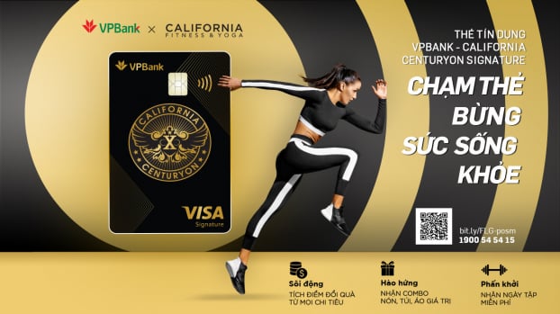   Thẻ tín dụng VPBank-California là loại thẻ duy nhất trên thị trường kết hợp giữa thương hiệu một ngân hàng và thương hiệu một công ty thể dục thể hình.  