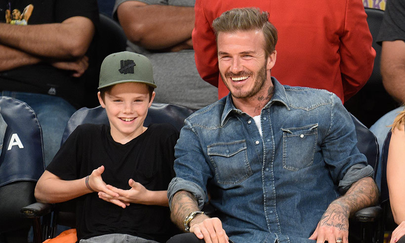   Cruz và ông bố nổi tiếng David Beckham  