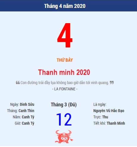 Tết Thanh Minh 2020 là ngày nào, thứ mấy? 0