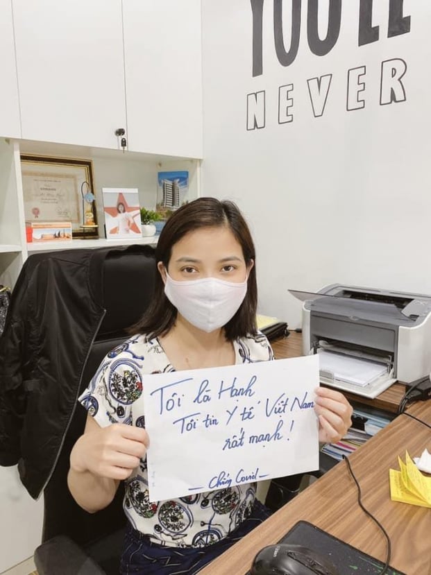   'Tôi là Hạnh / Tôi tin Y tế Việt Nam rất mạnh!' (Ảnh: KSĐP)  