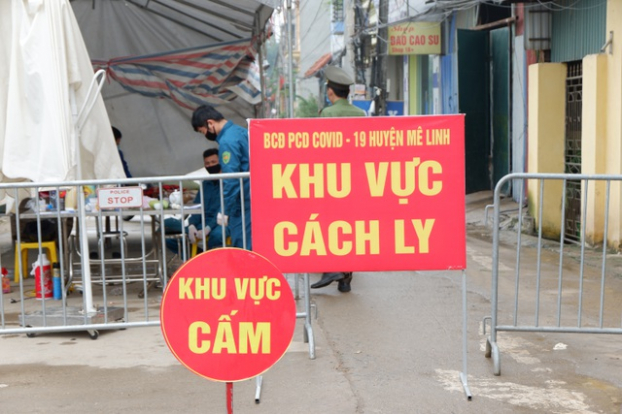   Huyện Mê Linh phong tỏa thôn Hạ Lôi.  