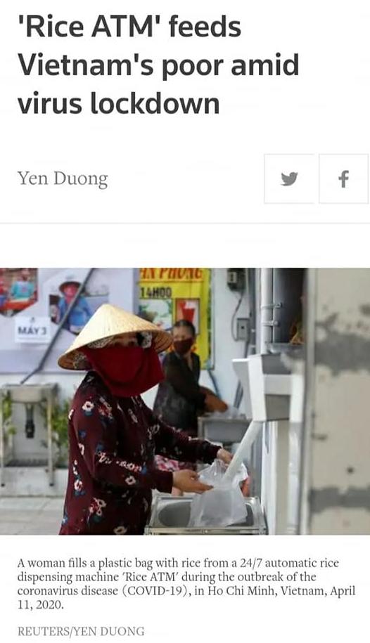   'ATM gạo' xuất hiện trên báo Reuters  