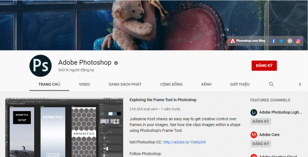   Đây là kênh dành cho những bạn muốn bắt đầu học photoshop  