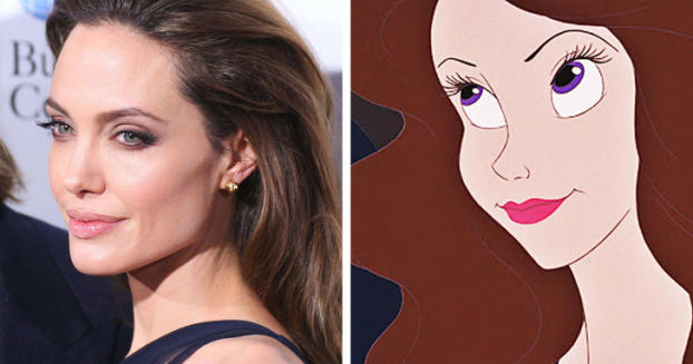   Angelina Jolie và Vanessa (cô gái do phù thủy Ursula biến thành) trong Nàng Tiên Cá  