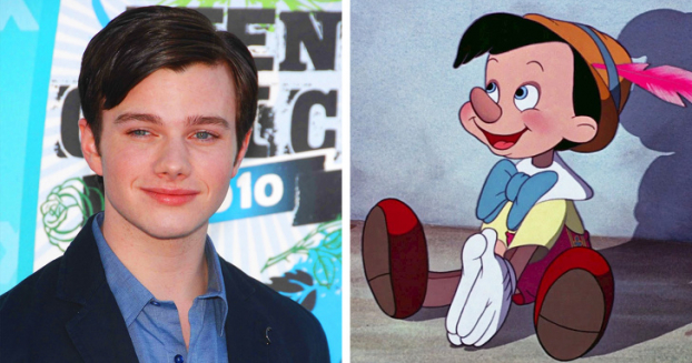   Ngôi sao truyền hình 'Glee' Chris Colfer và chú bé người gỗ Pinocchio  