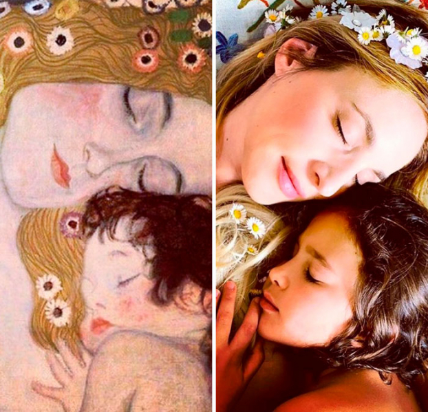   Tranh Mother And Child (Mẹ và con) của Gustav Klimt  