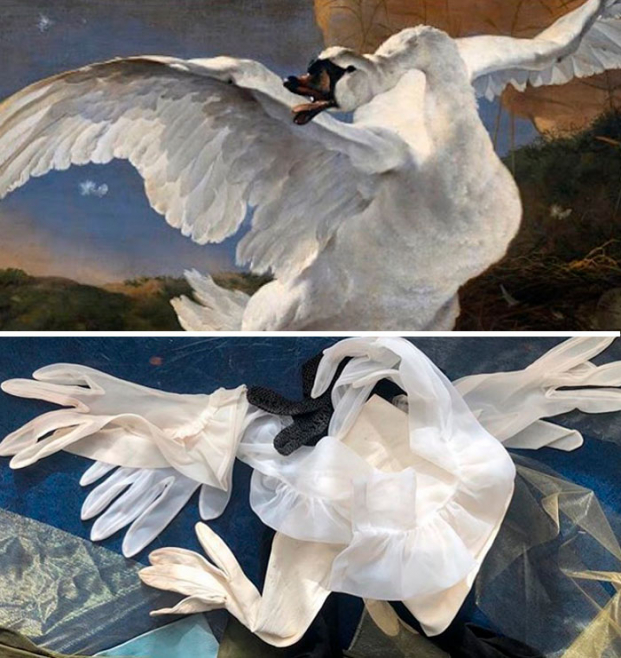   Tranh sơn dầu The Threatened Swan (Thiên nga bị đe dọa) của Jan Asselijn  
