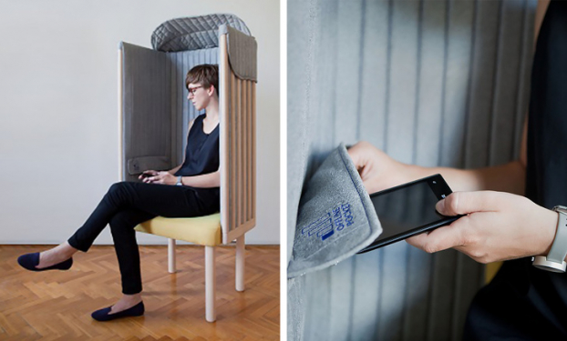   Chiếc ghế giúp bạn tách biệt với thế giới, có chức năng chặn tín hiệu điện thoại và Wi-Fi  