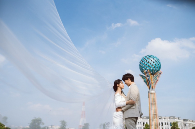 Ngất ngây bộ ảnh cưới đẹp như mơ tại vườn Nhật Bản Vinhomes Smart City 10