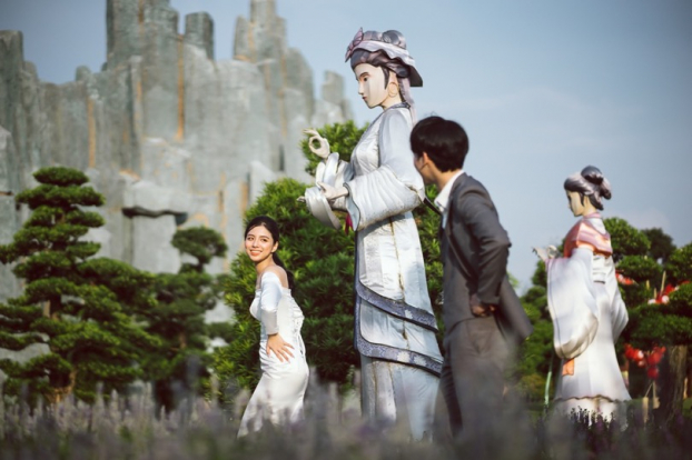 Ngất ngây bộ ảnh cưới đẹp như mơ tại vườn Nhật Bản Vinhomes Smart City 4