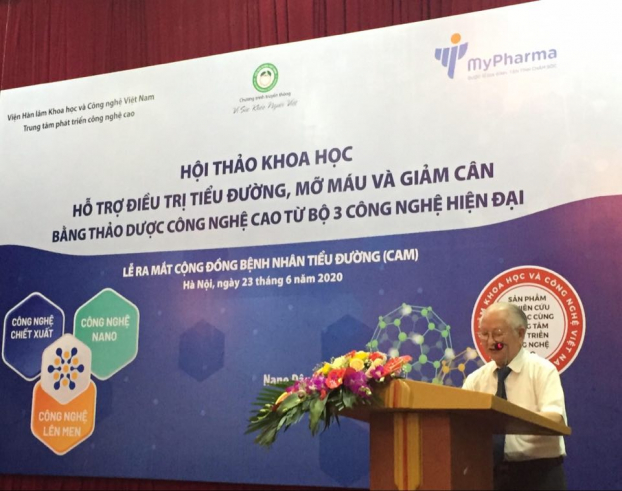   GS.TS.BS Nguyễn Khánh Trạch, Chủ tịch Hội Nội khoa Việt Nam phát biểu tại hội thảo  
