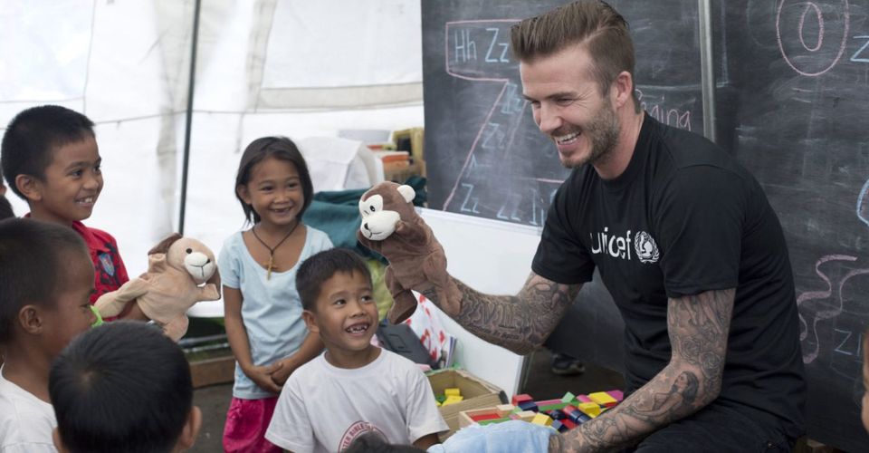   David Beckham là đại sứ thiện chí của UNICEF từ năm 2005  
