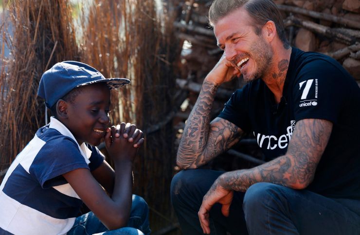   David Beckham và UNICEF đang nỗ lực hết sức giúp đỡ nhiều trẻ em không được may mắn  