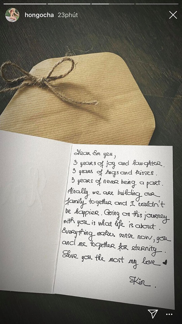 Kim Lý viết thư tay gửi Hồ Ngọc Hà nhân kỷ niệm 3 năm yêu 0
