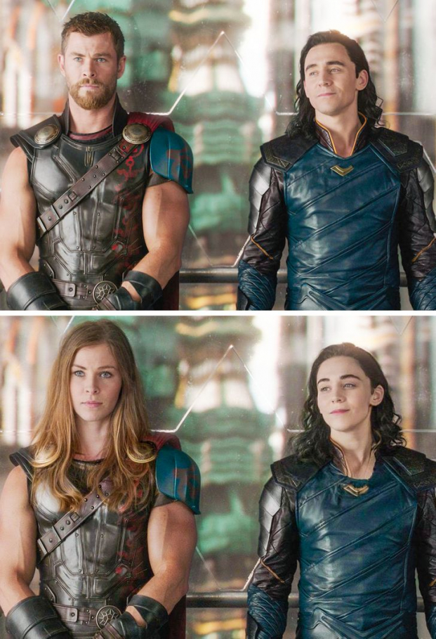 Khi các nhân vật nổi tiếng trong phim dùng FaceApp: Thor, Loki xinh đẹp bất ngờ 7