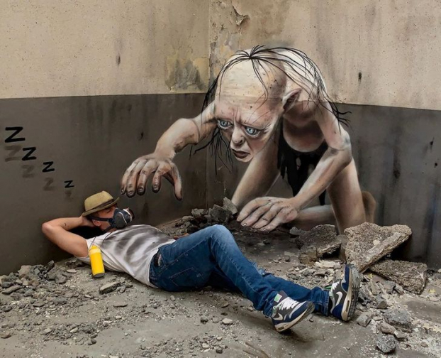 Họa sĩ Pháp biến đường phố buồn tẻ trở nên sống động với những bức graffiti 3D y như thật 13