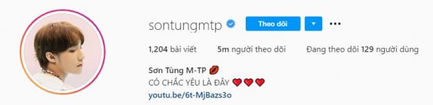 5 sao Việt có lượt theo dõi khủng nhất trên Instagram: Sơn Tùng - Chi Pu so kè cao thấp 9
