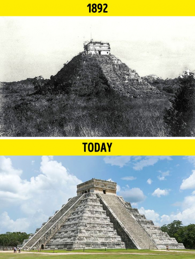   Ngôi đền cổ Kukulkan của người Maya tại thành phố cổ Chichen Itza, bắc bán đảo Yucatan, Mexico  