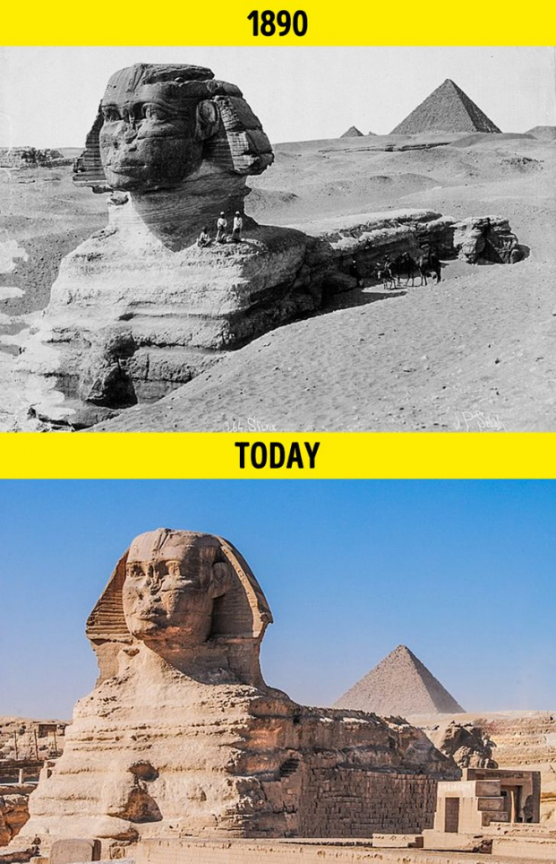   Tượng Nhân sư lớn ở Giza, Ai Cập  