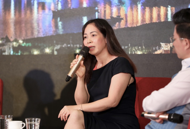   Bà Trương Thị Hồng Hạnh-Giám đốc Sở Du lịch Đà Đẵng phát biểu tại Tọa đàm  