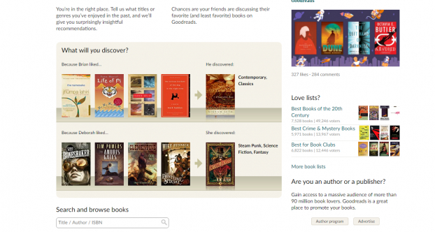   Goodreads là trang web lớn nhất thế giới dành cho độc giả những người yêu sách và giới thiệu sách  