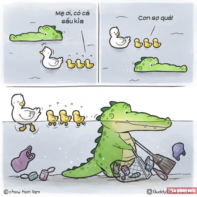 20 mẩu truyện tranh đáng yêu khiến bạn thay đổi quan niệm về loài cá sấu 3