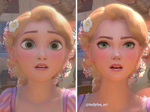 Họa sĩ vẽ lại các nàng công chúa Disney theo tỉ lệ thực tế gây sốt TikTok 4