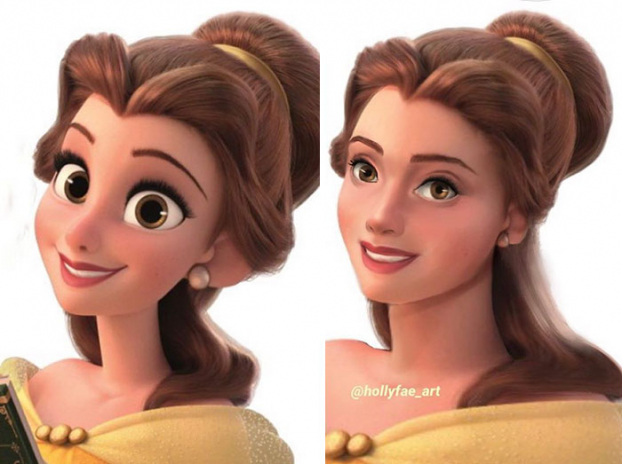 Họa sĩ vẽ lại các nàng công chúa Disney theo tỉ lệ thực tế gây sốt TikTok 7